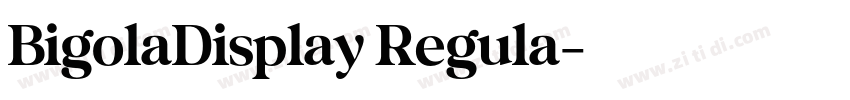 BigolaDisplay Regula字体转换